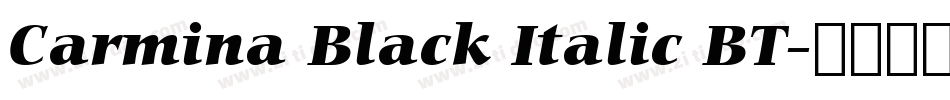 Carmina Black Italic BT字体转换